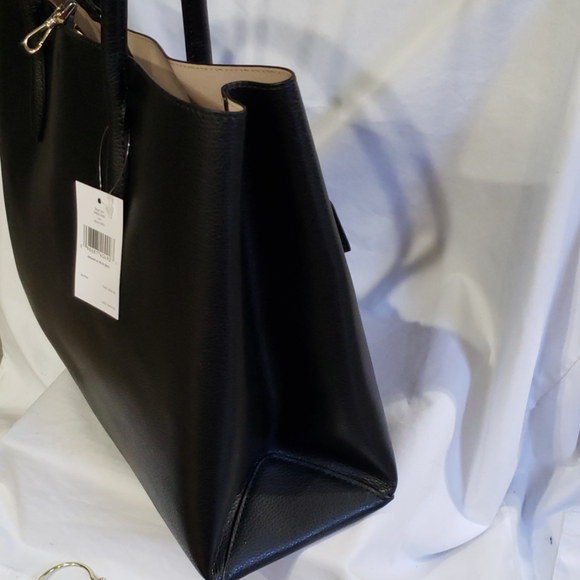 Kate Spade black Leather tote bag size Large New - Picture 8 of 9
